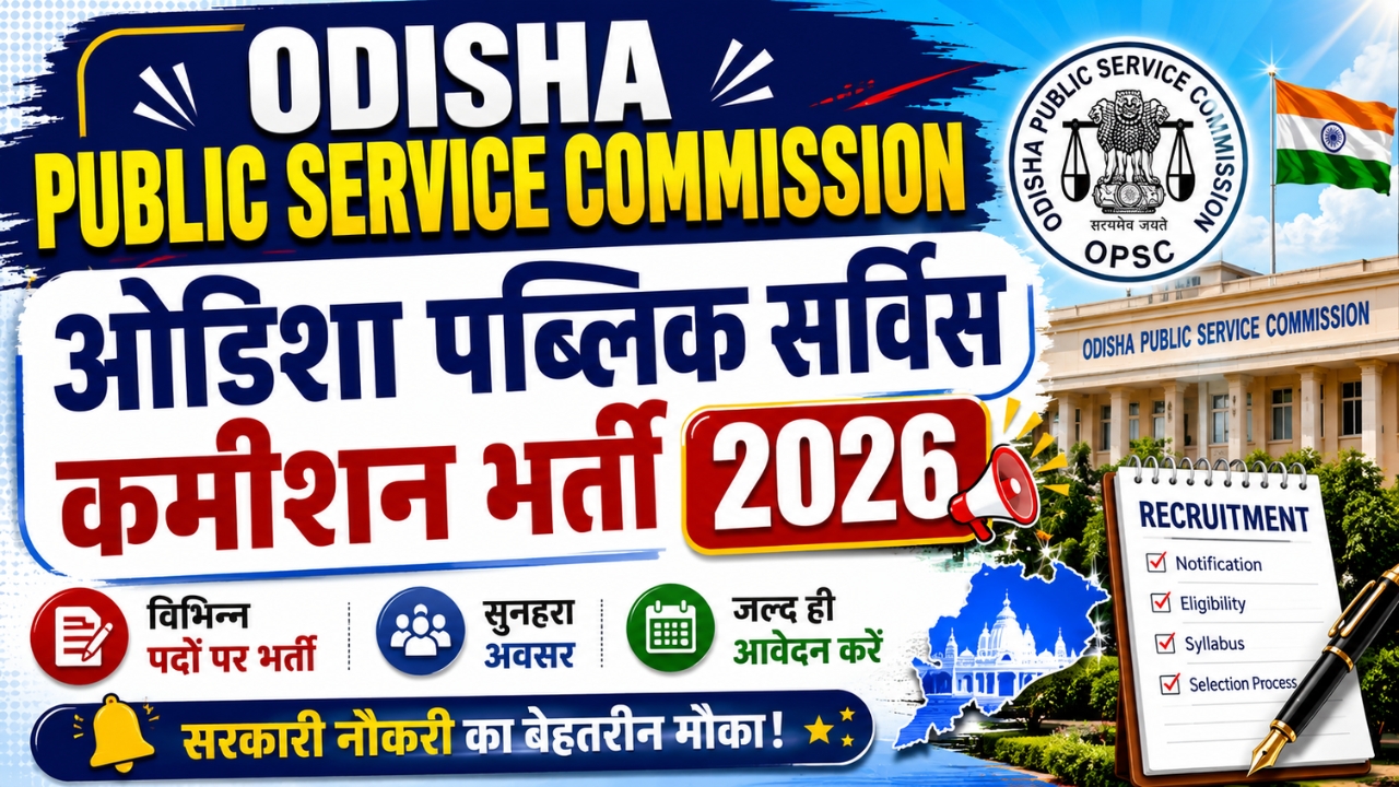 Odisha Public Service Commission Bharti 2026 | ओडिशा पब्लिक सर्विस कमीशन भर्ती 2026
